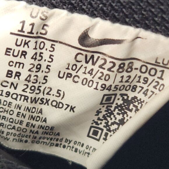 Nike Air Force 1 '07 Low Shoes Men Size 11.5 Triple Black - Picture 9 of 9